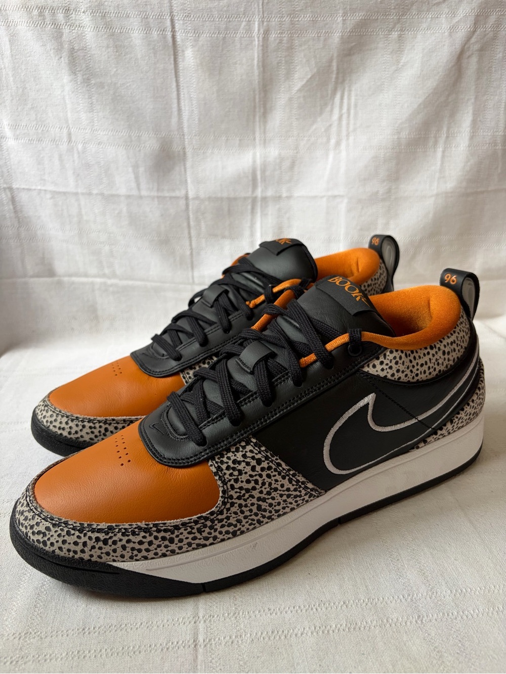Nike Book 1 Safari Orange Black Basketball Shoes Size 16 HV2096-001 Devin Booker